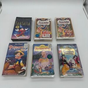Walt Disney VHS 6 Bundle Lot Masterpiece Collection all sealed